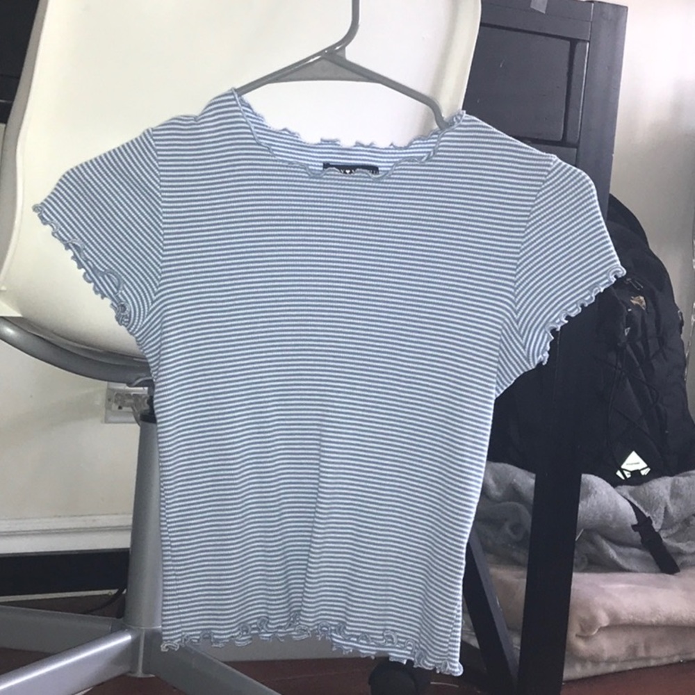 Brandy Melville Blue Striped Tee